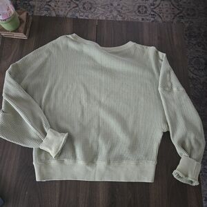 Urban Outfitters Light Green Waffle Knit Sweater